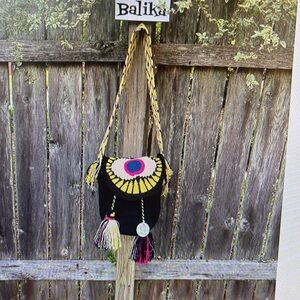 Wayuu Black and Yellow Crossbody Bag